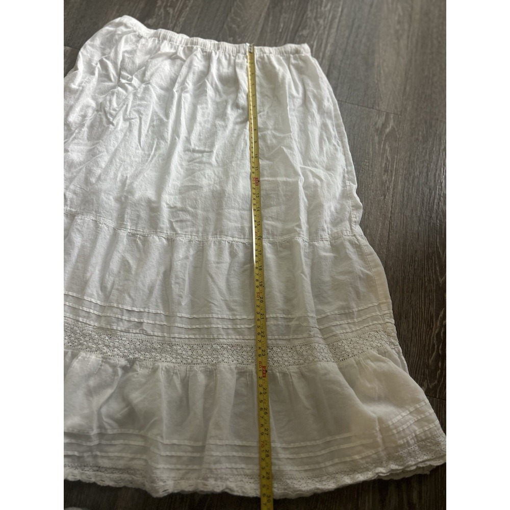 Urban Outfitters Cotton Lace Tiered Midi Skirt Cottagecore Boho Fairy Feminine - Picture 5 of 6